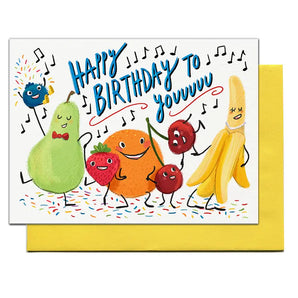 Singing Fruit Birthday Card By Pencil Empire