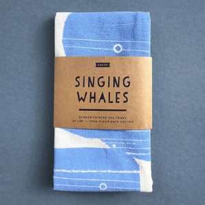 Singing Whales Tea Towel By Kautzi