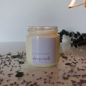 Sleep Well Soy Candle By Sunday Light Company
