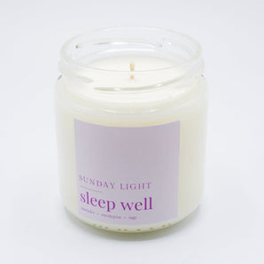 Sleep Well Soy Candle By Sunday Light Company