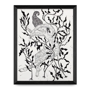 Sleepy Mermaid 8.5x11 Print By Fine Art Erin Hollingshead
