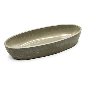 Small Oval Concrete Bowl By CG Watercolors &