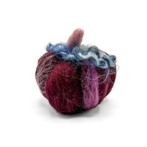 Small Plum Felted Pumpkin By Magic of Wool