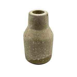 Small Ribbed Concrete Bottle Vase By CG Watercolors &