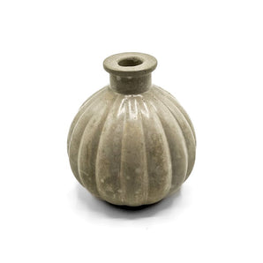 Small Ribbed Round Concrete Bottle By CG Watercolors &