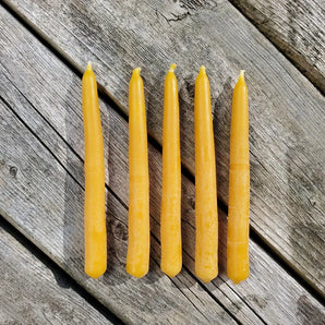 Small Taper Beeswax Candles Pack (5) By Horsman’s Hearth
