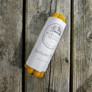 Small Taper Beeswax Candles Pack (5) By Horsman’s Hearth