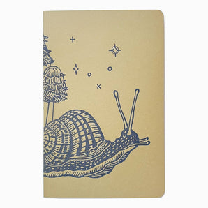 Snail & Mushrooms Large Notebook By Blackbird Letterpress