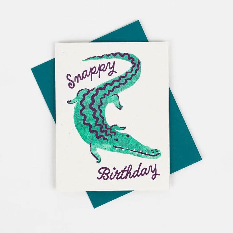 Snappy Birthday Crocodile Card By Bromstad Printing Co.