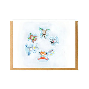 Snow Angel Animals Card By Creative Nature Studio