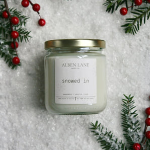 Snowed In 8oz Soy Candle By Alben Lane