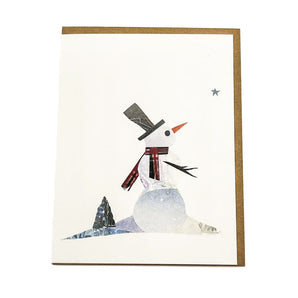 Snowman and Star Card By A. K. Doak