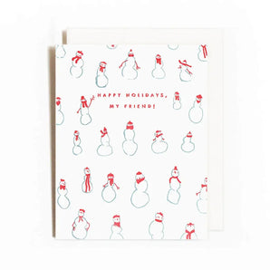 Snowman Friend Card By Homework Letterpress