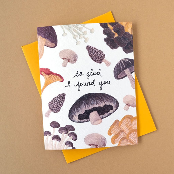 So Glad I Found You Mushroom Card By Chu on This Studio