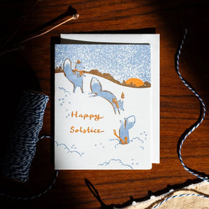 Solstice Foxes Card By Homework Letterpress