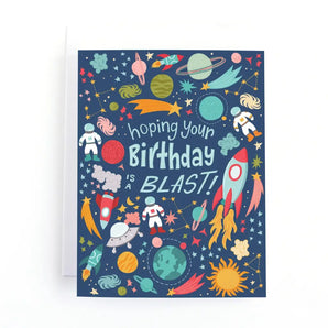 Space Birthday Card By Pedaller Designs