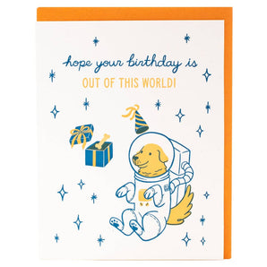 Space Dog Birthday Card By Smudge Ink