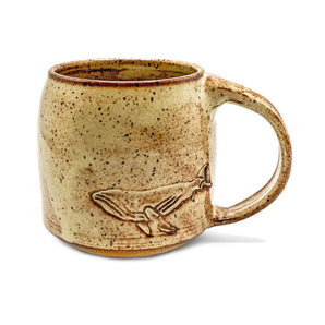 Speckled Brown Mug - Whale Imprint By Union Street Pottery