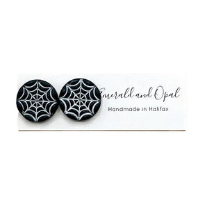 Spiderweb Stud Earrings By Emerald and Opal
