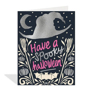 Spooky Halloween Foil Card By Halfpenny Postage