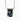 Square White Lines on Black Handpainted Glass Pendant