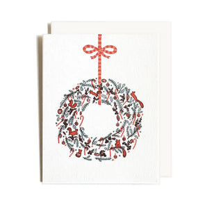 Squirrel Wreath Holiday Card By Homework Letterpress