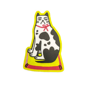 Staffordshire Kitty Sticker By Printedmel