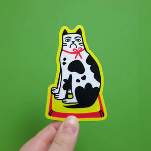 Staffordshire Kitty Sticker By Printedmel
