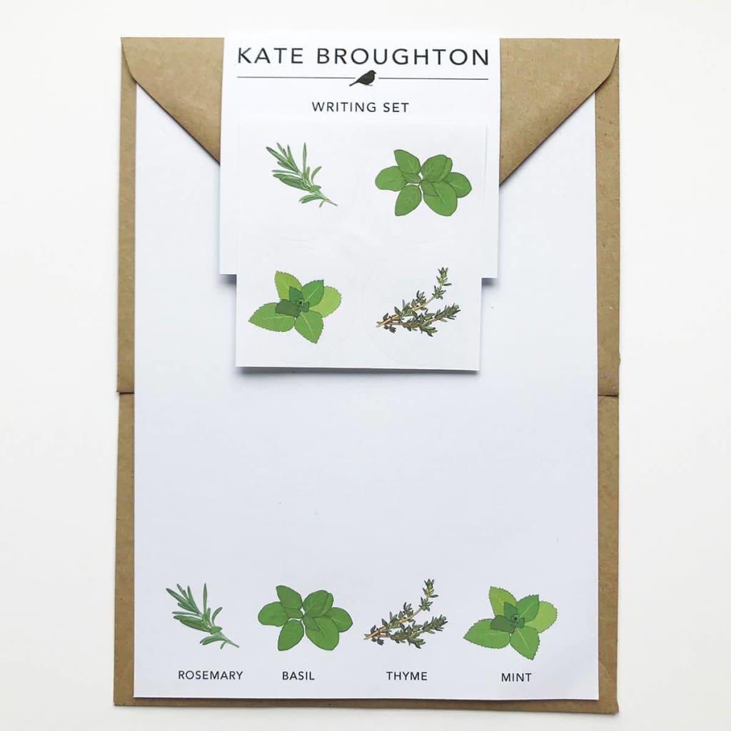 Stationery Writing Set - Herbs By Kate Broughton