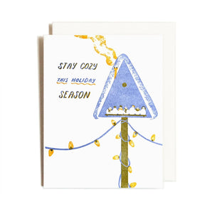 Stay Cozy Card By Homework Letterpress