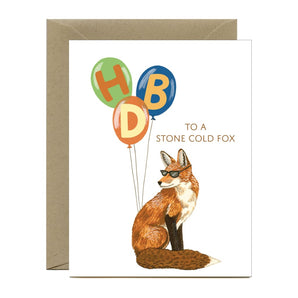 Stone Cold Fox Birthday Card By Yeppie Paper