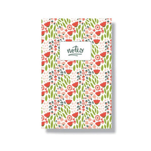 Strawberries & Blooms Notebook By Pedaller Designs