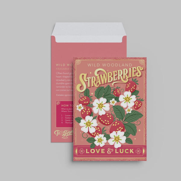 Strawberries Seed Packet By KDP Creative Hand Lettering