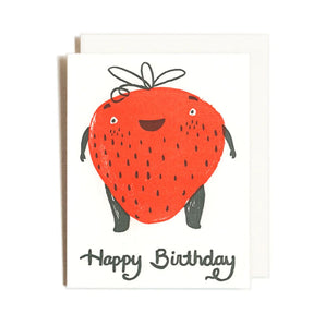 Strawberry Birthday Card By Homework Letterpress