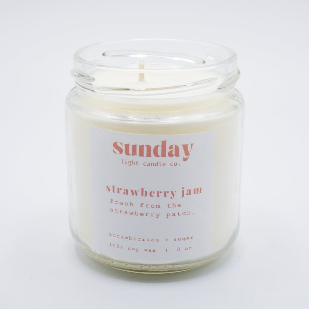 Strawberry Jam Soy Candle By Sunday Light Company