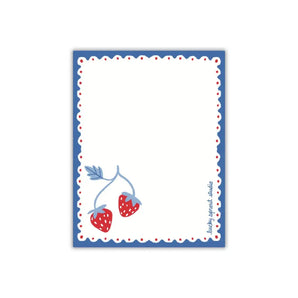 Strawberry Mini Notepad By Lucky Sprout Studio