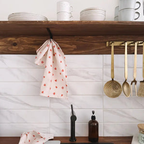 Strawberry Pattern Tea Towel By Freon Collective