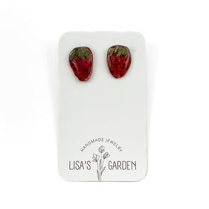 Strawberry Resin Stud Earrings By Lisa’s Garden