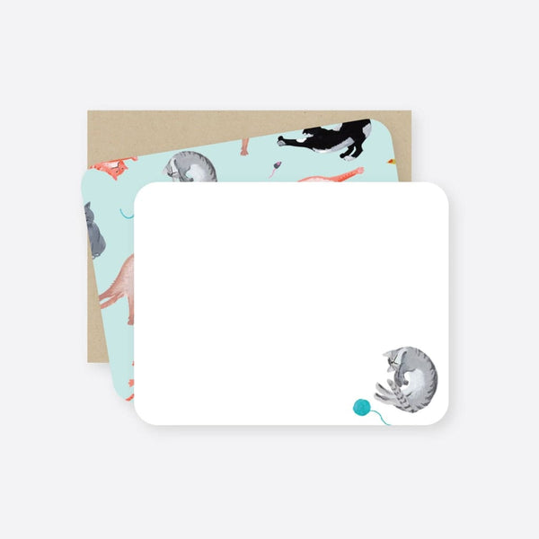 Stretching Cats Notecard Set (8) By 2021 Co.