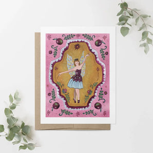 Sugarplum Fairy Holiday Card By Bryanna Chapeskie