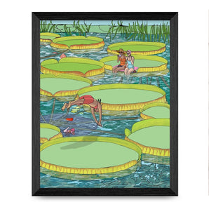 Summer At The Pond 8.5x11 Print By Ren Design