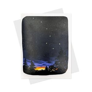 Sunset Night Card By Little Foible