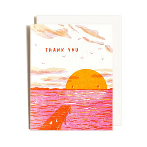 Sunset Thank You Card By Homework Letterpress