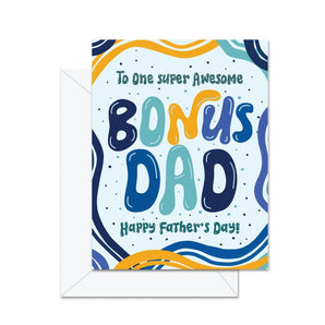 Super Awesome Bonus Dad Card By Jaybee Design