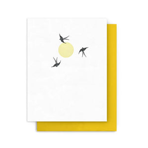 Swallows & Sun Card By Arquoise Press