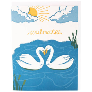 Swan Soulmates Love Card By Smudge Ink