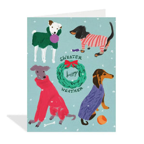 Sweater Weather Foil Card By Halfpenny Postage