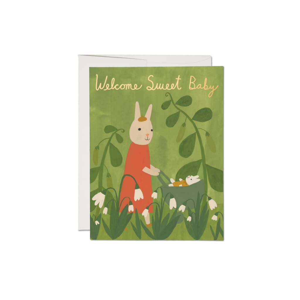 Sweet Bunny Foil Card By Red Cap Cards