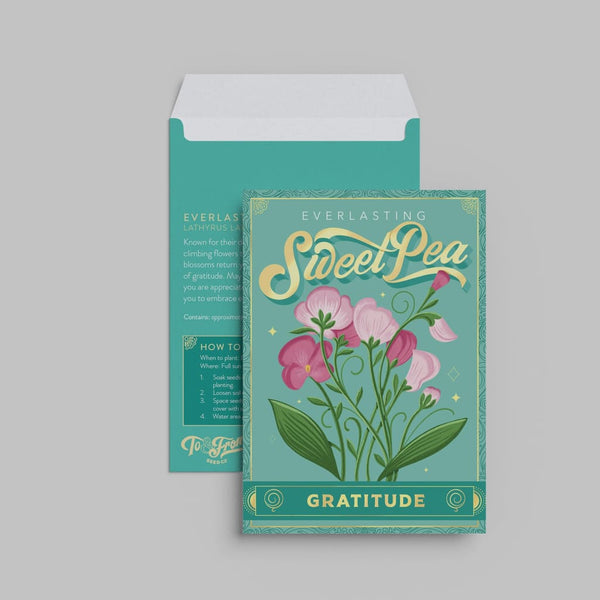 Sweet Pea Seed Packet By KDP Creative Hand Lettering