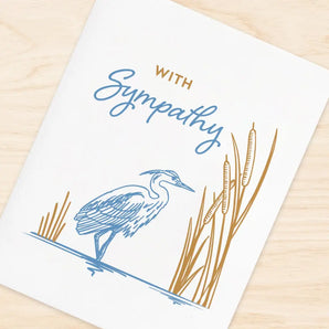 Sympathy Heron Card By Inkwell Originals